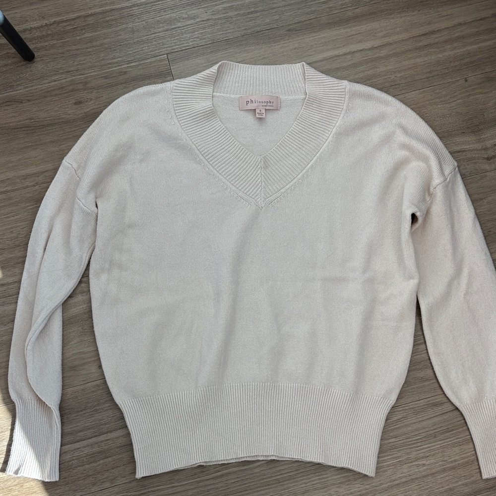 Philosophy v neck sweater NWOT